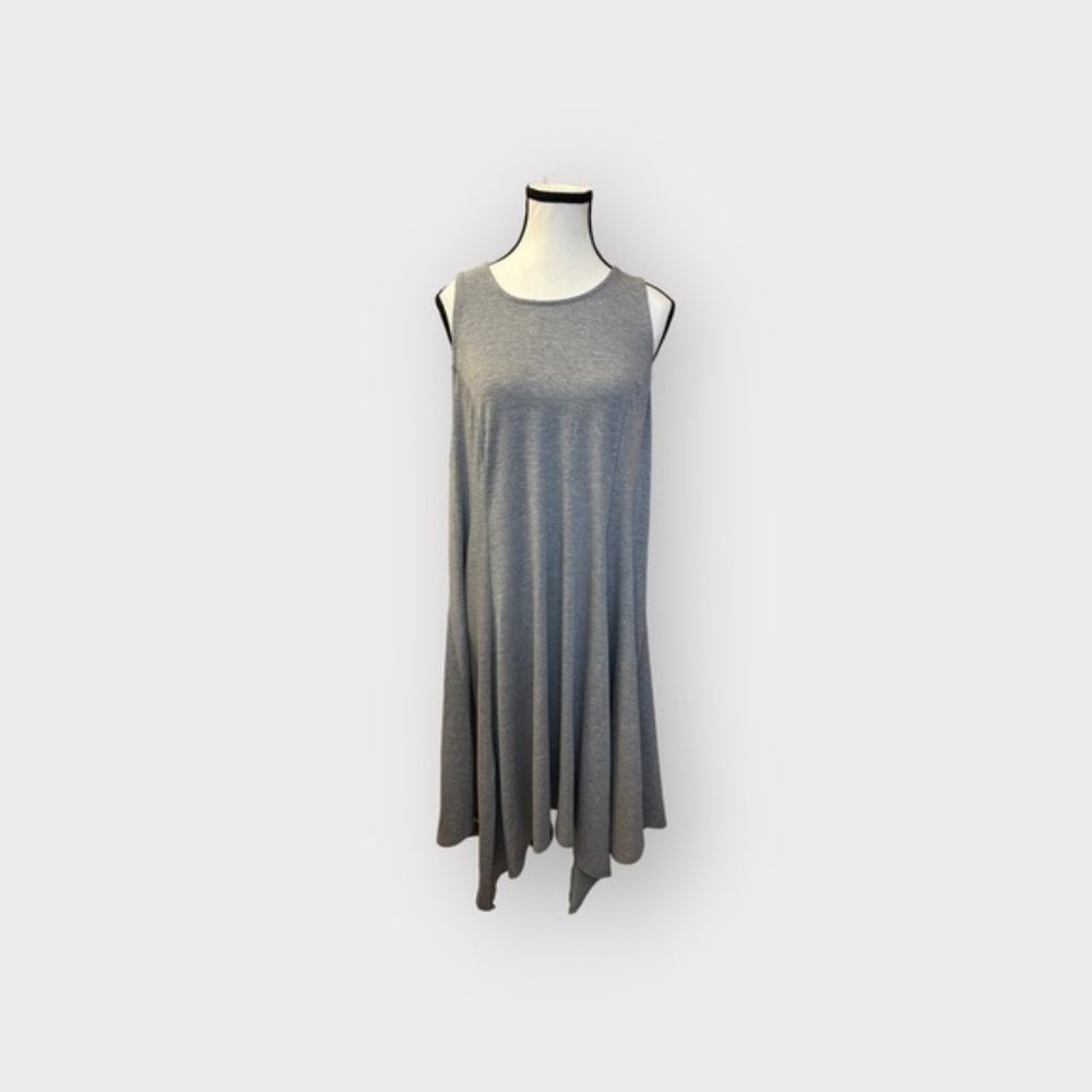 Women’s Torrid Heather Grey Midi Jersey Trapeze Dress 2 - Picture 5 of 12